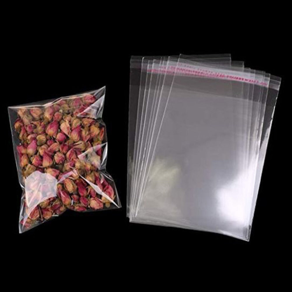 4X4 Inches: Transparent Plastic Packing Bags Adhesive Plastic Poly Bag