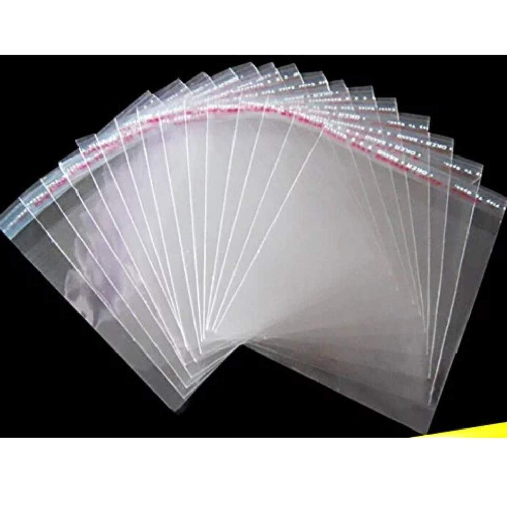 5X7 Inches: Transparent Plastic Packing Bags Adhesive Plastic Poly Bag
