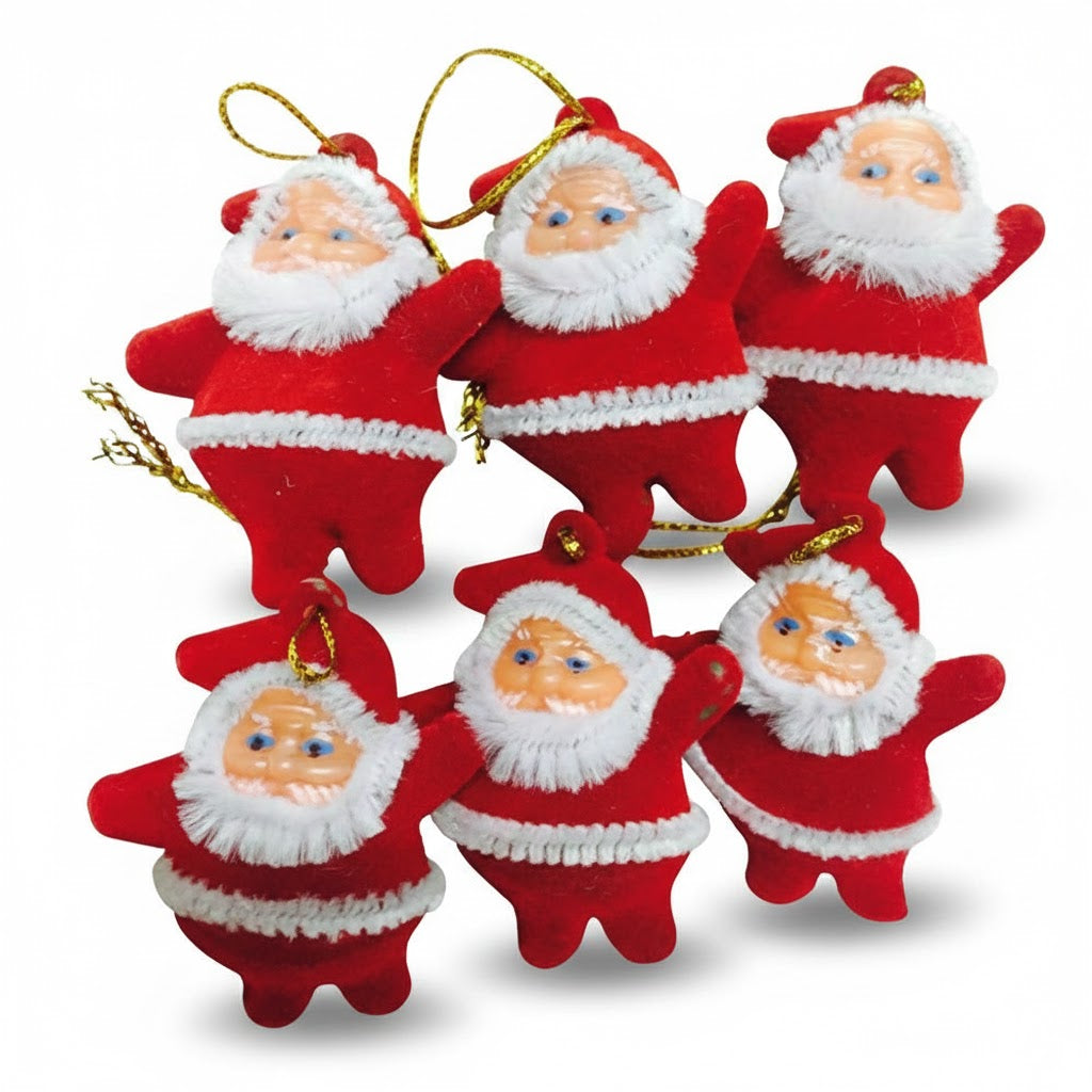 Mini Santa Claus Hanging Ornaments – 6 Pcs