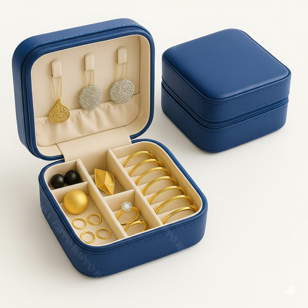 Dms Retailportable Faux Leather Jewellery Box For Women Travel