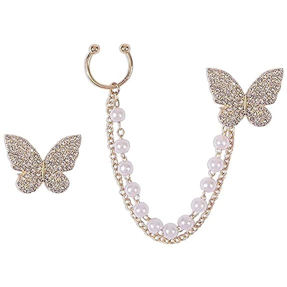 Butterfly Ear Cuff Earrings for Women & Girls