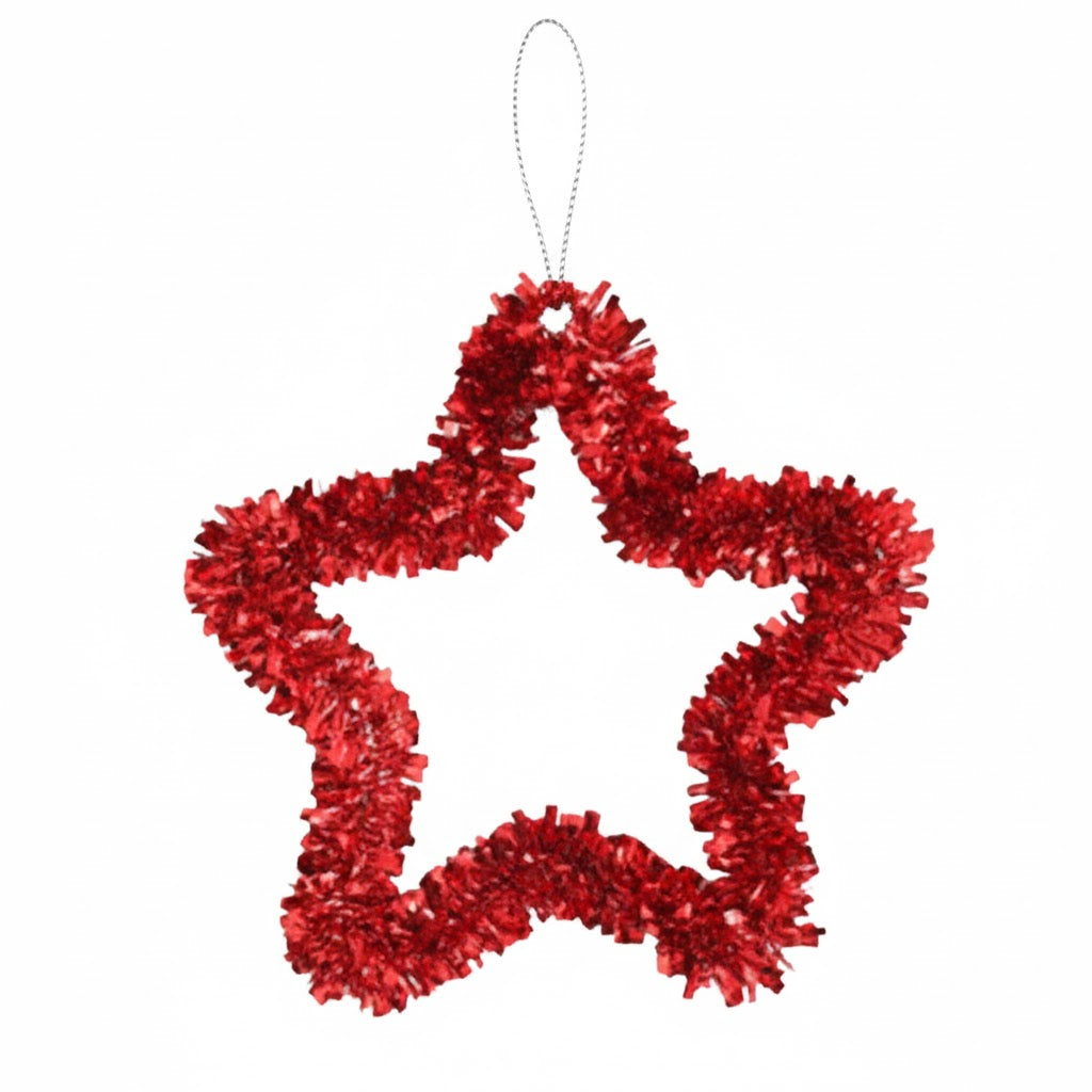 Red Star Christmas Tree Hanging Ornament