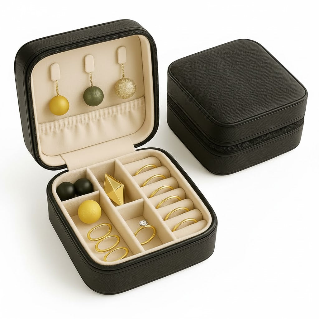 Dms Retailportable Faux Leather Jewellery Box For Women Travel