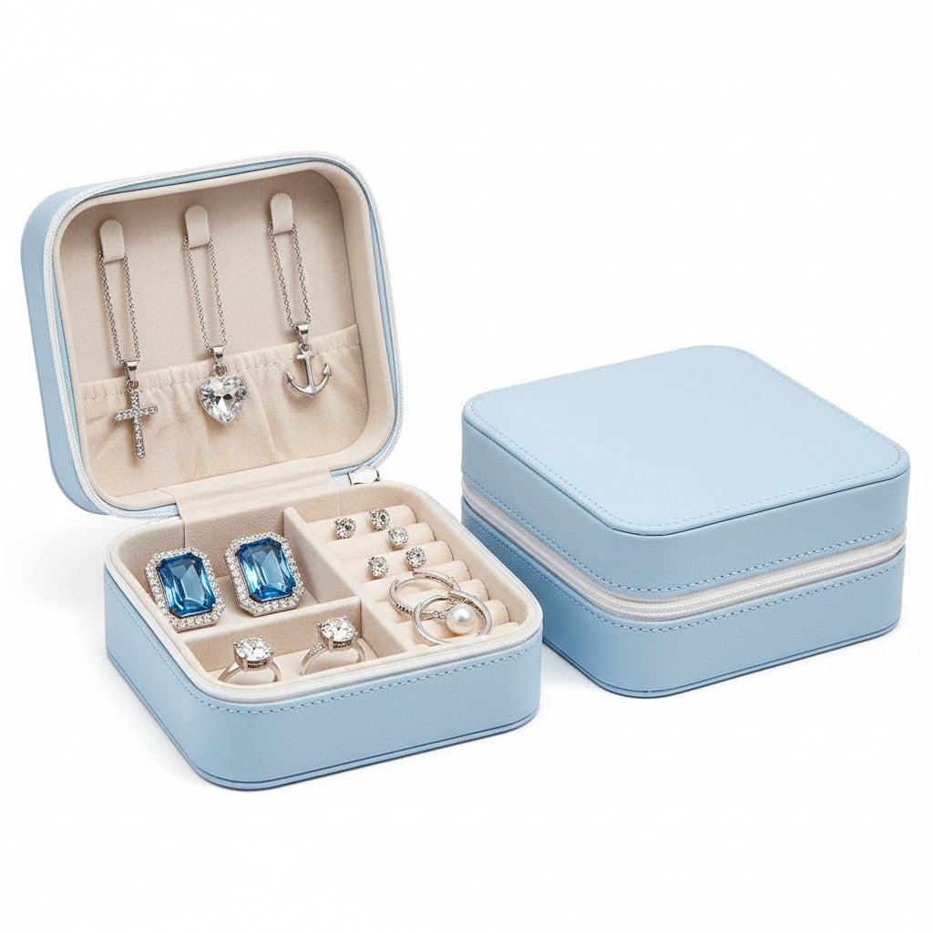Dms Retailportable Faux Leather Jewellery Box For Women Travel