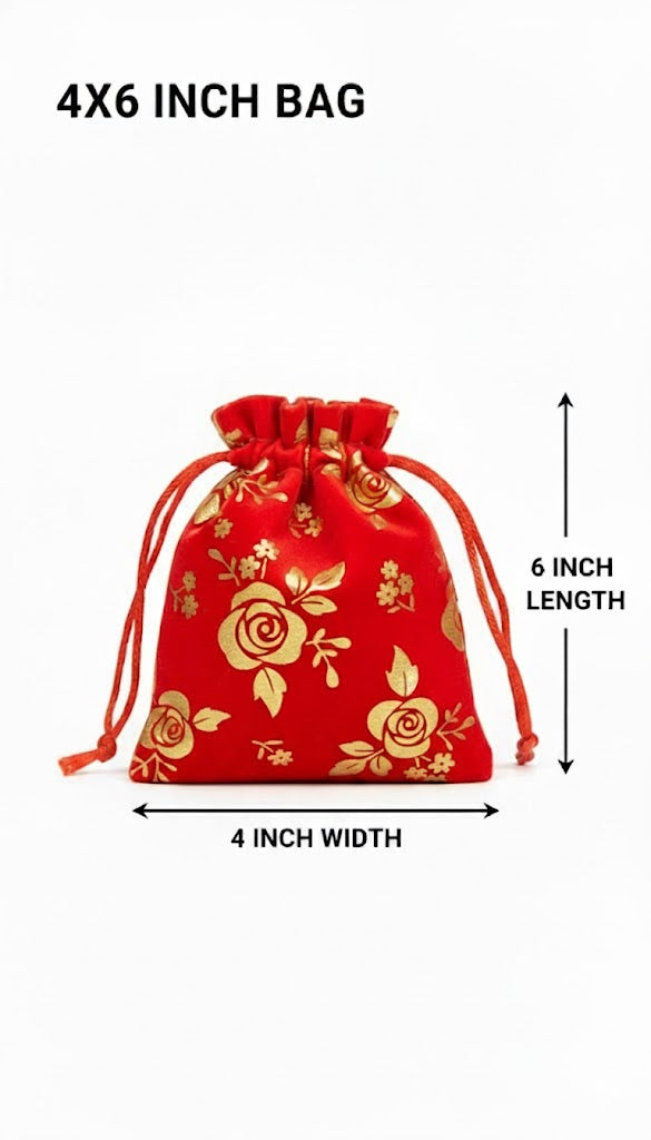 Velvet Potli Bags 4X6 Inch for Return Gifts