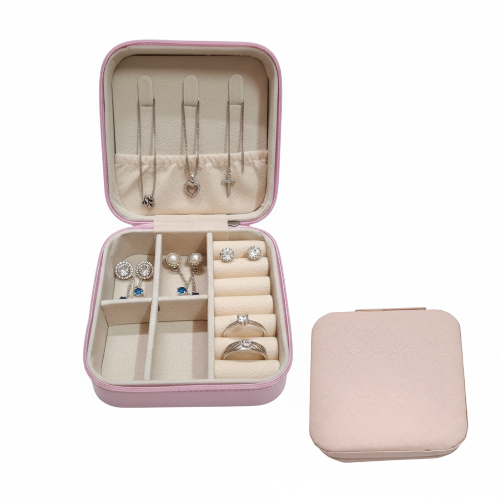 Dms Retailportable Faux Leather Jewellery Box For Women Travel