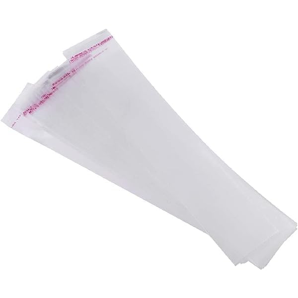 DMS RETAIL Multi utility Self Adhesive Clear Transparent Plastic Seal Pouch/Poly bag - 1.5X6 inch Pack Of (200)