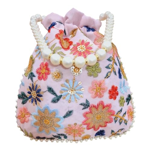 DMS RETAIL Potli Bags For Wedding Return Gifts For Women In Bulk, Ladies Return Gifts For Pooja Birthday Kitty Party Shagun Mehndi Sangeet Pack of (Pack of 3)