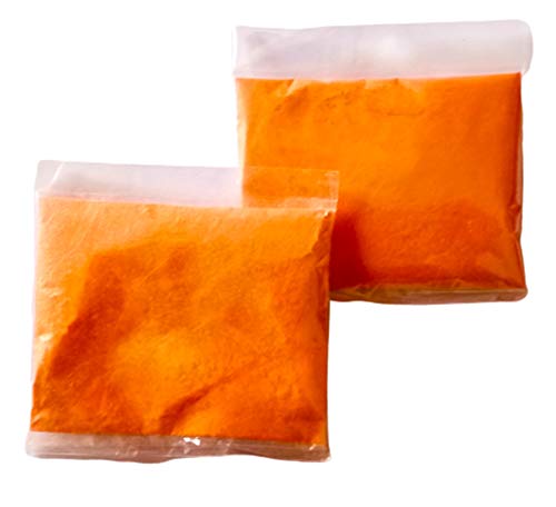 DMS RETAIL Multicolor Rangoli Powder for Diwali Decoration Item, Floor Decoration Ganesh Chaturthi, Diwali Festival Decoration Muggu Powder 50 Grams in Packet (Orange)
