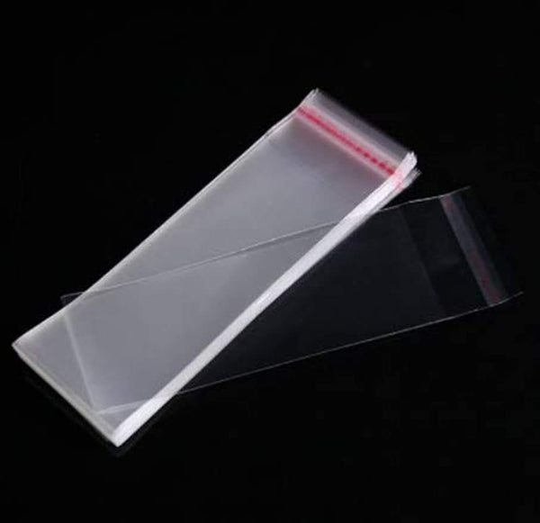 DMS RETAIL Plastic Polythene Clear Bags Small Size Pouches Transparent Self Adhesive BOPP Bags For Jewellery Packing | 3X10 INCHES PACK OF (600)