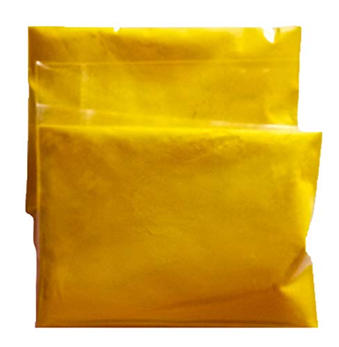 DMS RETAIL Multicolor Rangoli Powder for Diwali Decoration Item, Floor Decoration Ganesh Chaturthi, Diwali Festival Decoration Muggu Powder 50 Grams in Packet (Yellow)