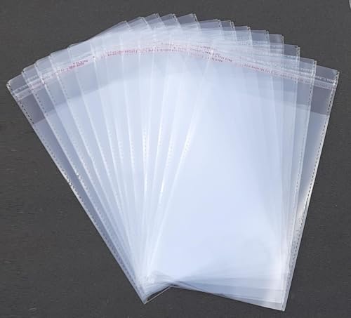 4.5x8 Inches :  Transparent Plastic Poly Bag Sealable | Used for mobile cover packaging, gift packing, cards and other Packing BOPP Poly Bags Self Adhesive Pack Of (1000)