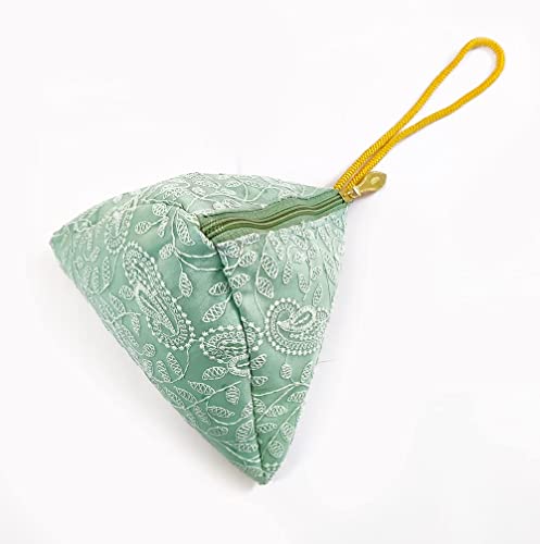 DMS RETAIL Lucknowi Embroidered Potli Bags in Samosa Shape Potli Pouches, Return Gifts for Women, Shagun Potli Purse for Gifting, Potli Bags for Ladies (Turqoise)