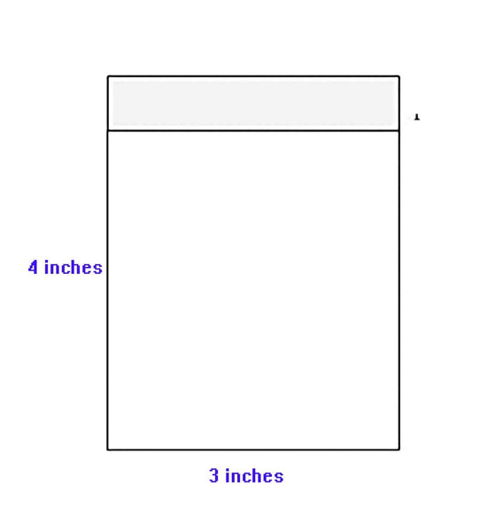 DMS RETAIL Plastic polythene Clear Transparent bags small size Self Adhesive BOPP Resealable Plastic pouch Bags for jwellery packaging 3X4 Inches Pack Of (50)