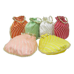 DMS RETAIL Potli Bags For Wedding Return Gifts For Women In Bulk, Ladies Return Gifts For Pooja Birthday Kitty Party Shagun Mehndi Sangeet Pack Of (Pack Of 12)
