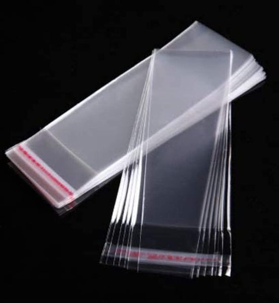 DMS RETAIL Plastic Polythene Clear Bags Small Size Pouches Transparent Self Adhesive BOPP Bags For Jewellery Packing | 3X10 INCHES PACK OF (600)