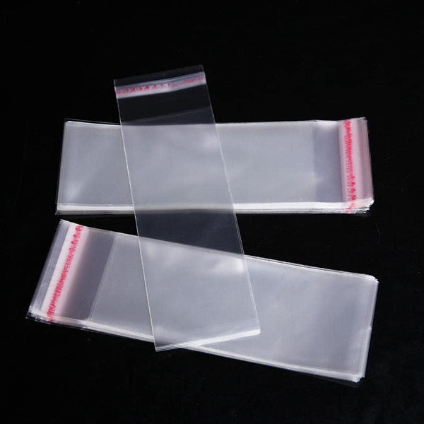 DMS RETAIL Plastic Polythene Clear Bags Small Size Pouches Transparent Self Adhesive BOPP Bags For Jewellery Packing | 3X10 INCHES PACK OF (600)