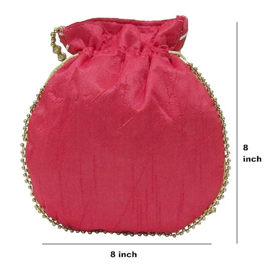 DMS RETAIL Potli Bags For Wedding Return Gifts For Women In Bulk, Ladies Return Gifts For Pooja Birthday Kitty Party Shagun Mehndi Sangeet Pack Of (Pack Of 12)