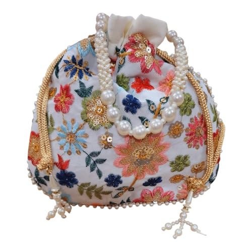 DMS RETAIL Potli Bags For Wedding Return Gifts For Women In Bulk, Ladies Return Gifts For Pooja Birthday Kitty Party Shagun Mehndi Sangeet Pack of (Pack of 3)