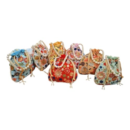 DMS RETAIL Potli Bags For Wedding Return Gifts For Women In Bulk, Ladies Return Gifts For Pooja Birthday Kitty Party Shagun Mehndi Sangeet Pack of (Pack of 3)