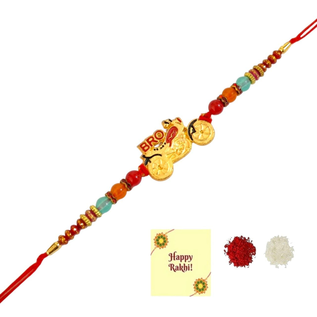 DMS RETAIL Set Of 1 Bike Rakhi For Brother For Teen Sports Bike Bullet Lover Rakhi
