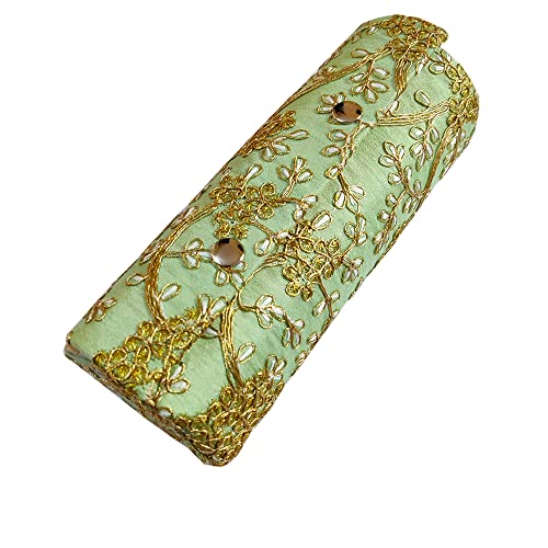 DMS RETAIL Embroidered Bangle Organiser For Women| Silk Bangle Box Storage For Women|Return Gift Favor Shagun Favor Box-8 Inches Pack Of (3)