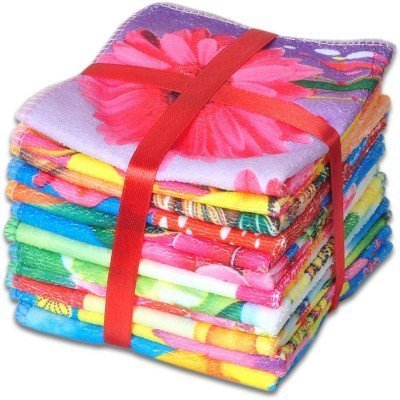 DMS RETAIL Kids Floral Printed Soft Handkerchiefs Handkerchief Napkin in super soft cotton Pack Of 40
