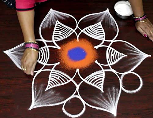 DMS RETAIL Rangoli Making Stencil Combo of 2 Sizes 4 Stencils of 8 inch and 4 Stencils of 12 inches