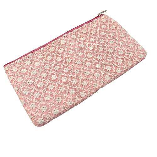 DMS RETAIL Embroidered Lucknowi Clutch Purse For Women Return Gift Favour Shagun Jardosh Purse For Ladies Pack Of (4)