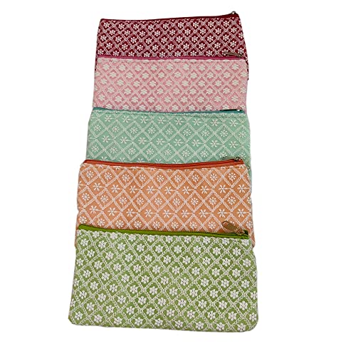 DMS RETAIL Embroidered Lucknowi Clutch Purse For Women Return Gift Favour Shagun Jardosh Purse For Ladies Pack Of (4)