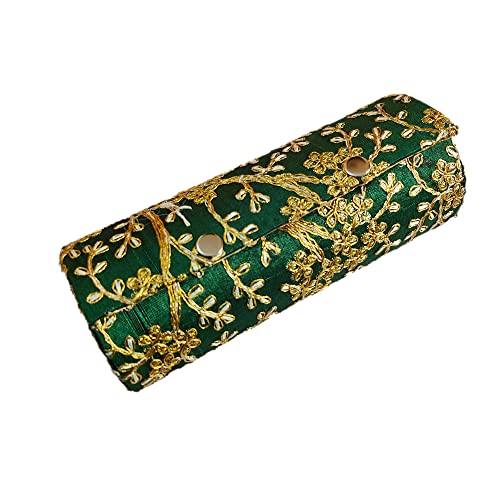 DMS RETAIL Embroidered Bangle Organiser For Women| Silk Bangle Box Storage For Women|Return Gift Favor Shagun Favor Box-8 Inches Pack Of (3)