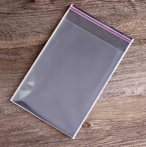 DMS RETAIL Clear Transparent Self Adhesive Resealable Plastic Pouch Bag Plastic polythene Clear Transparent bags BOPP Plastic pouch Bags Small To Large Size Pack Of 50 (6X8 Inches)