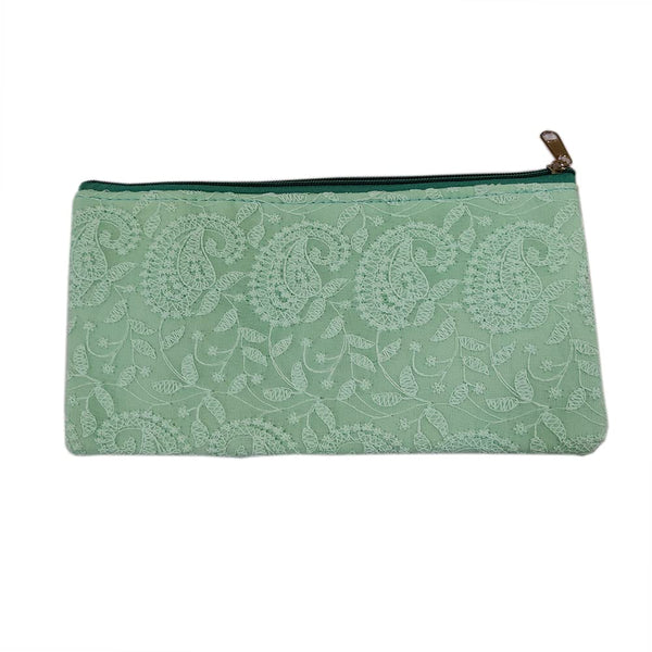 DMS RETAIL Embroidered Chikankari Lucknowi Clutch Purse For Women Return Gift Favour Shagun Purse For Ladies Pack Of (6)