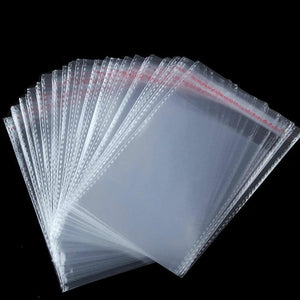DMS RETAIL Plastic polythene Clear Transparent bags small size Self Adhesive BOPP Resealable Plastic pouch Bags for jwellery packaging 3X4 Inches Pack Of (50)