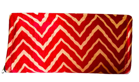 DMS RETAIL Printed Cotton Silk Clutch Purse For Women Clutch For Daily Use Clutch Wallet Red