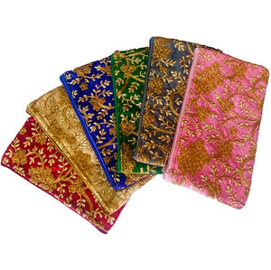 DMS RETAIL Embroidered Daily Use Clutch Purse For Women Return Gift Favour For Women (Pack Of 7 Bag)