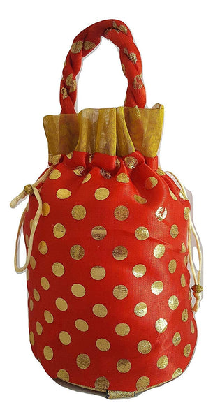 DMS RETAIL Multicolored Gift Bags For Return Gift Bags Shagun Gift Potli Bags Return Gifts (Pack Of 6)