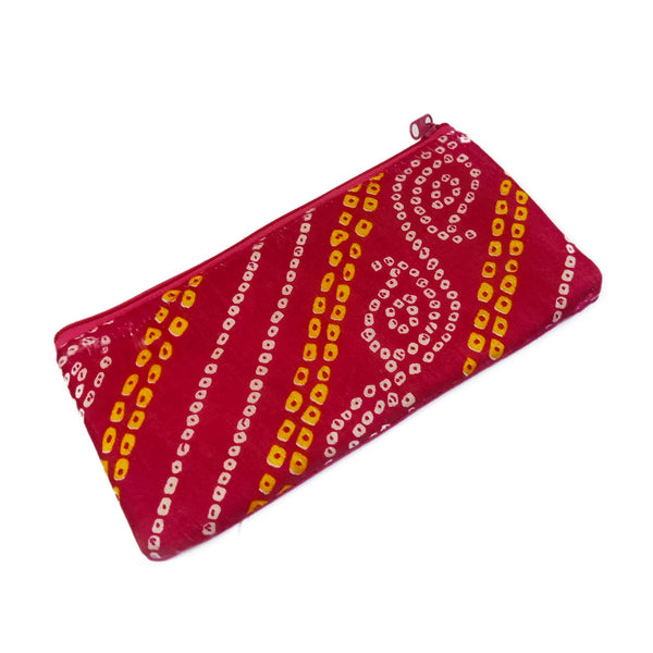 DMS RETAIL Traditional Bandhni Printed Purse for Women,Pouches For Return Favour,Clutch Purse For Wome Pack of (6)