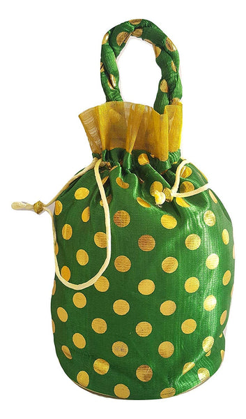 DMS RETAIL Multicolored Gift Bags For Return Gift Bags Shagun Gift Potli Bags Return Gifts (Pack Of 6)
