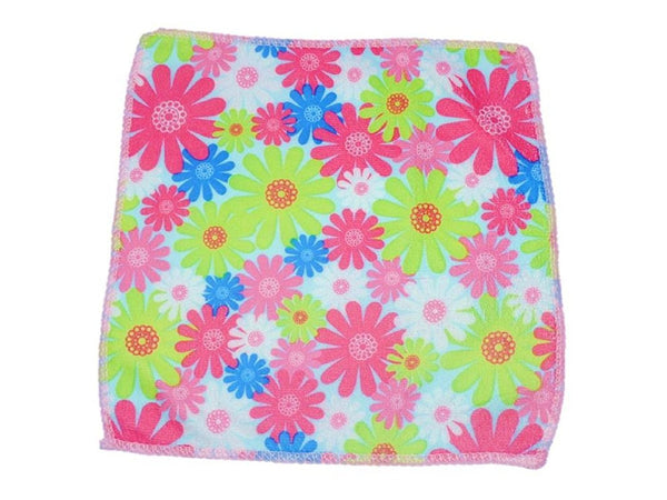 DMS RETAIL Kids Floral Printed Soft Handkerchiefs Handkerchief Napkin in super soft cotton Pack Of 40