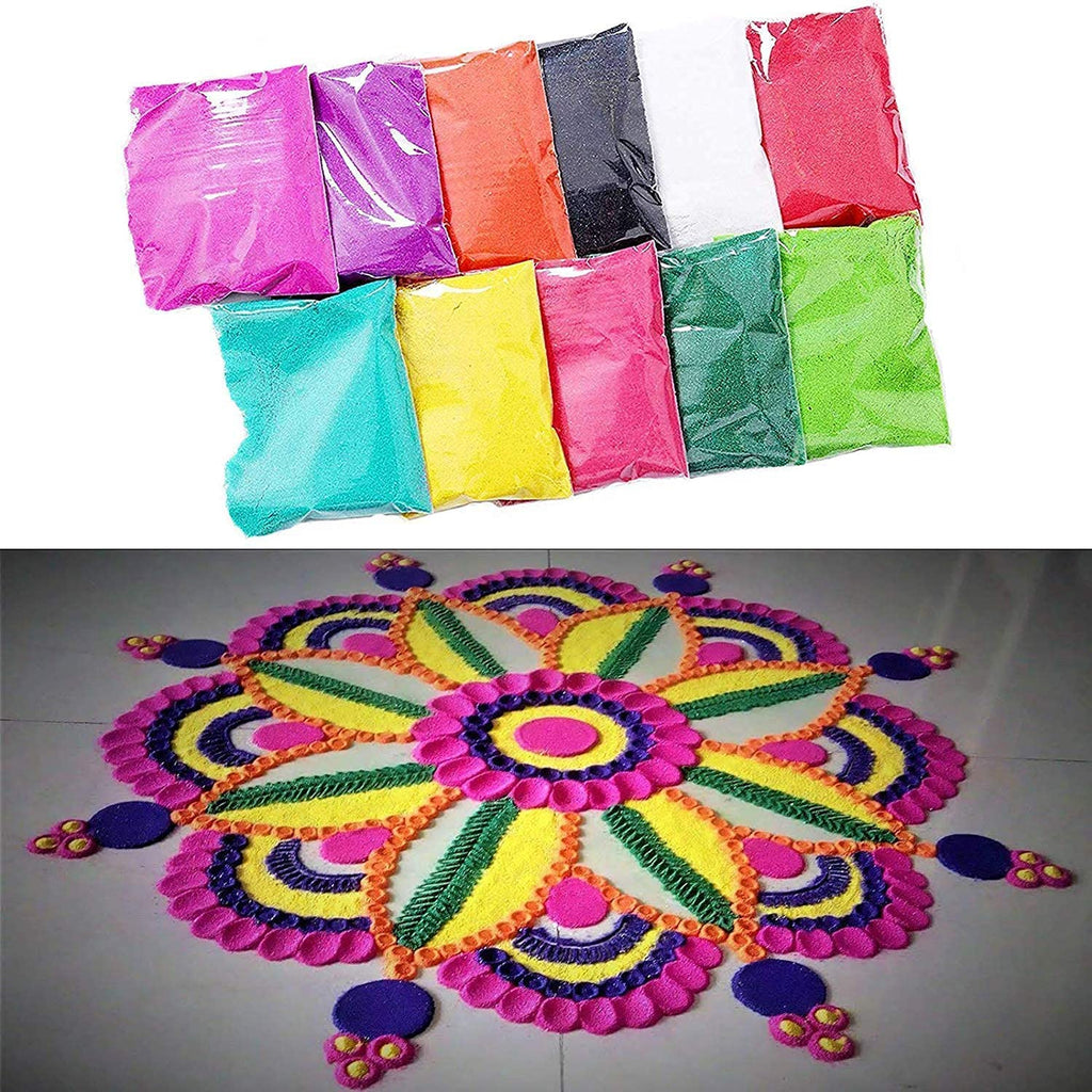 Portrait Rangoli Colours Different Color Rangoli Color Powder Decorat Var15 | DMS Retail