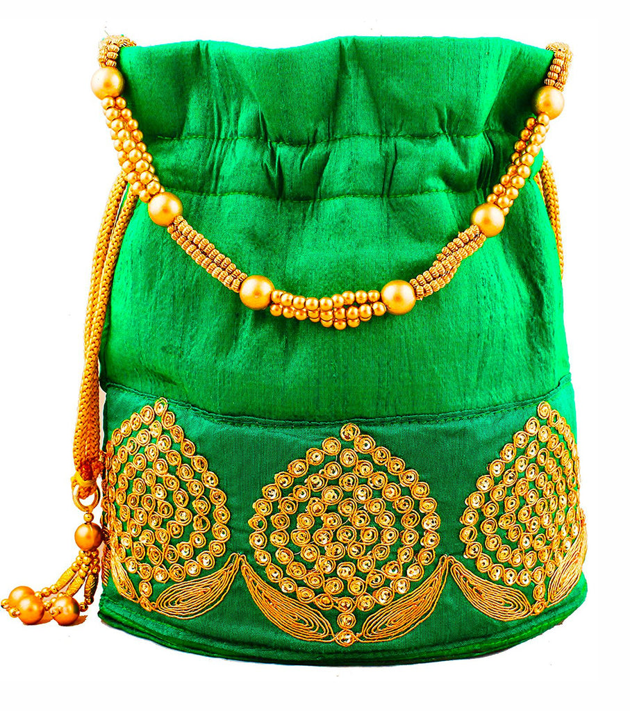 DMS RETAIL Rajasthani Potli Bag For Women Green