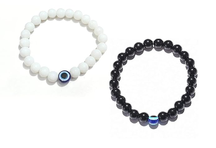 DMS RETAIL Combo Of COUPLE Evil Eye Bracelet for Girls/Women and Boys/Men  Friendship Bracelet For Men Women|Nazar Bracelet Set Of