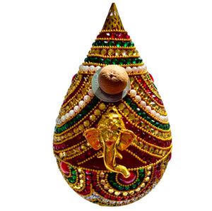 DMS RETAIL Decorated Shagun Nariyal for Puja Marriage Ocassion,Wedding Decoration Item dmsretail