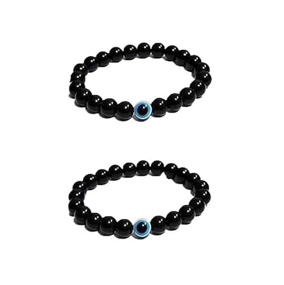 DMS RETAIL Handmade Nazariya Evil Eye Charms Bracelet | Nazar Battu | for Women, Men Evil Eye Nazar Dhaga Bracelet Friendship Bands Rakhi Bands For Men And Women Set Of 1 dmsretail