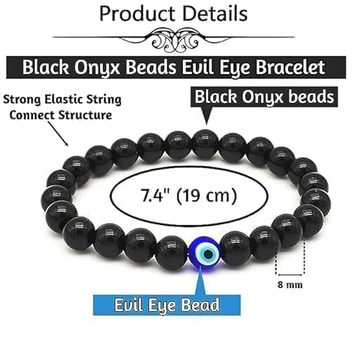 DMS RETAIL Handmade Nazariya Evil Eye Charms Bracelet | Nazar Battu | for Women, Men Evil Eye Nazar Dhaga Bracelet Friendship Bands Rakhi Bands For Men And Women Set Of 1 dmsretail