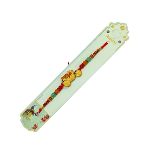 DMS RETAIL Set Of 5 Rakhi For Brother Kids Combo Bro For Rakshabandhan With Greeting Card Roli Chawal dmsretail