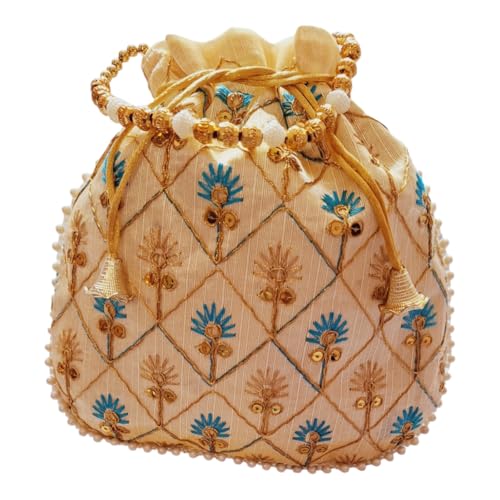 Embroidered flower blue
