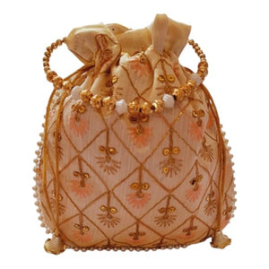 Embroidered flower peach
