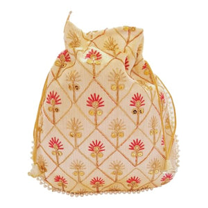Embroidered flower red